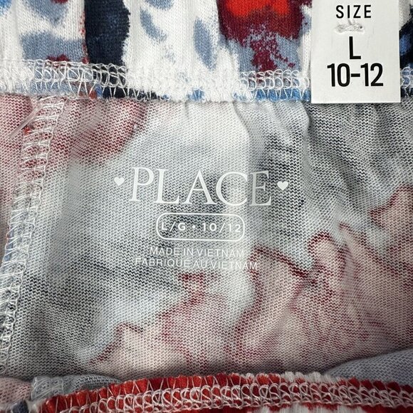 Children's Place Patriotic Tie Dye Shorts size Large Red white Blue - Picture 4 of 5
